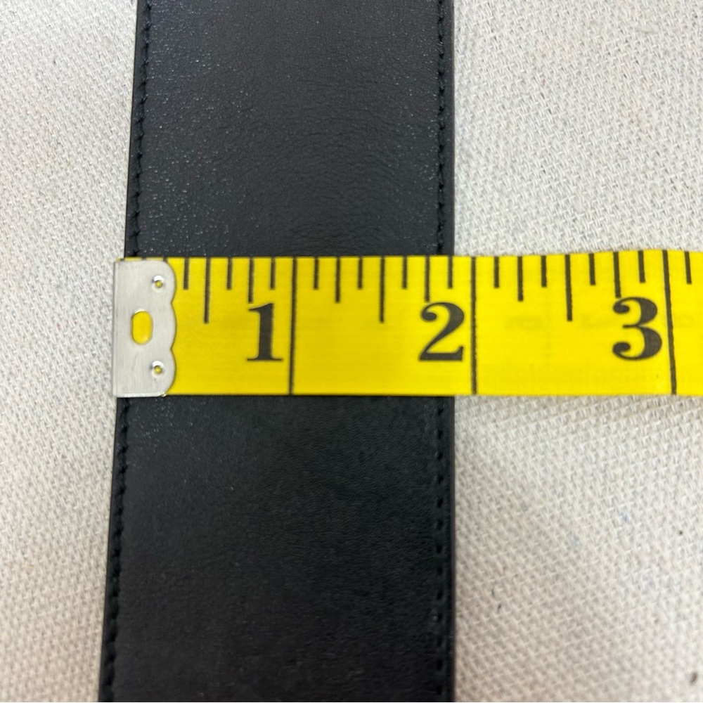 PRADA Vintage Black Leather Belt with Silver Buckle - Picture 7 of 7